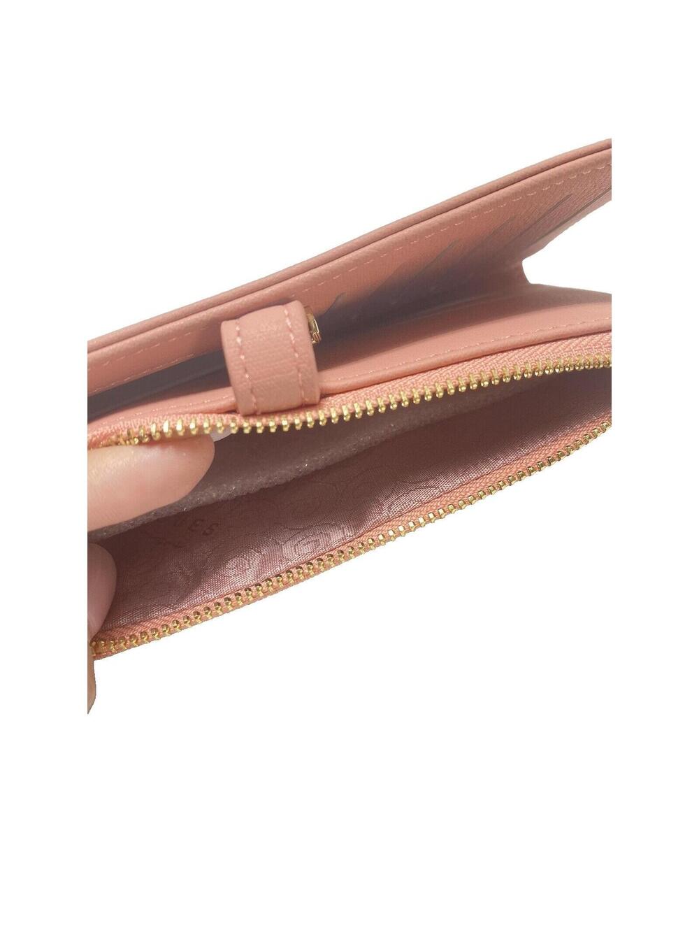 Womens Pink Wallet Brand New Lots of Card Slots Zippered Coin Pocket Stylish - Picture 8 of 9